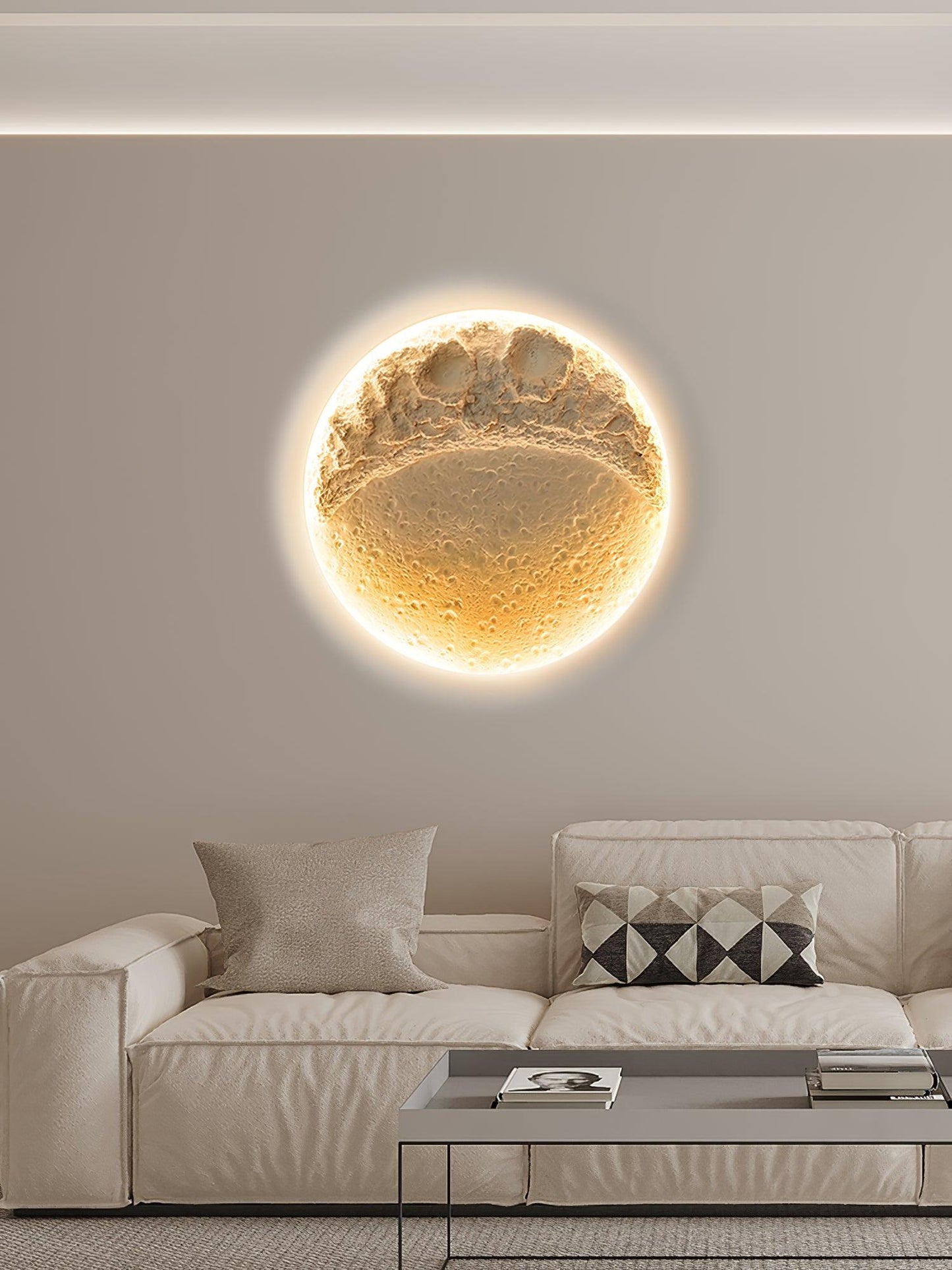 Gypsum Moon Wall light Wall Lamp