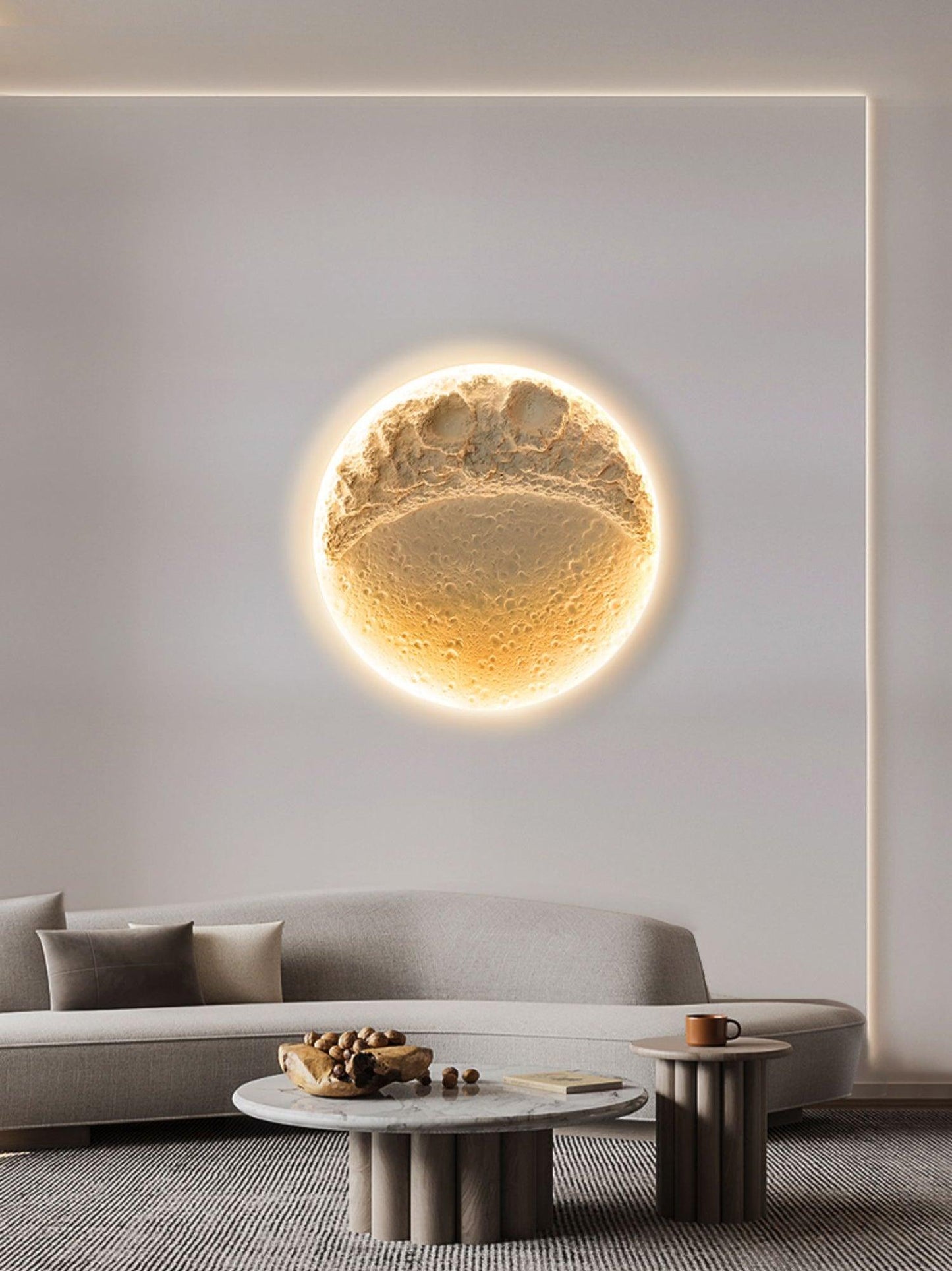 Gypsum Moon Wall light Wall Lamp