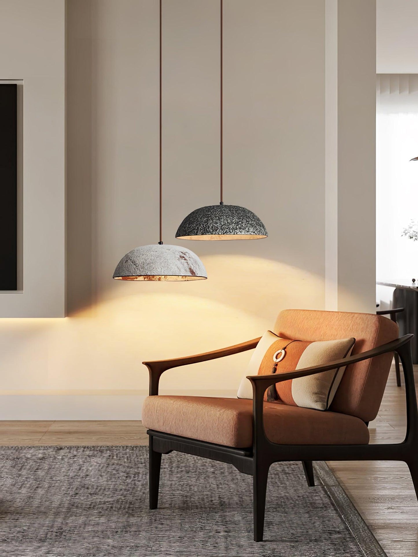 Half Dome Vintage Ceramic Pendant Lamp