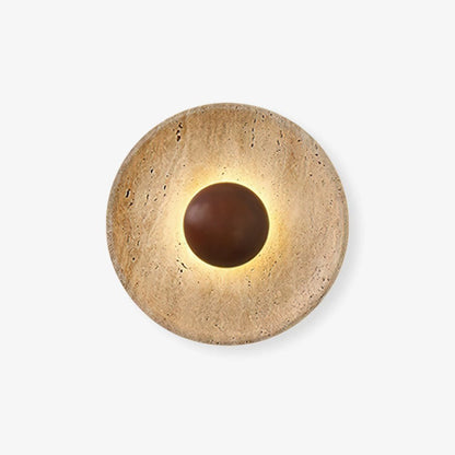 Halo Travertine Wall light fixture Wall Light