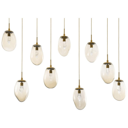 Hammerton Studio Levi Wilson Nebula 70 Inch 9 Light Led Linear Suspension Light Cp441046