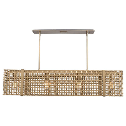 Hammerton Studio Tweed 45 Inch 4 Light Linear Suspension Light Cp416163