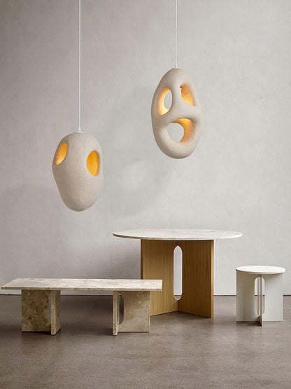 Hand-Built White Houselight Pendant Lamp