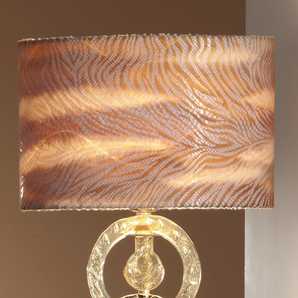 Luxury Hand Made Gold Glass Italian Table Lamp