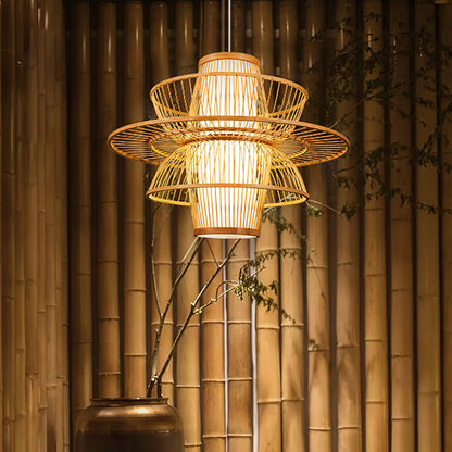 Handmade Sigyn Bamboo Droplight Pendant Lamp