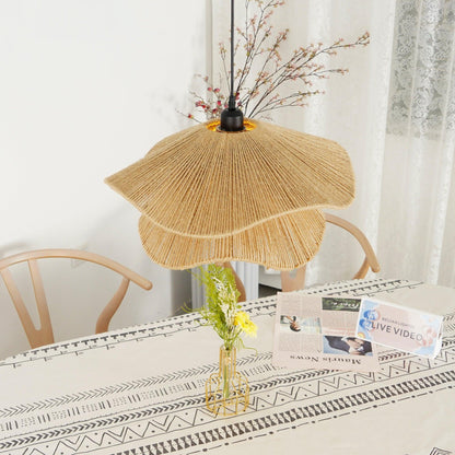 Handmade Straw Hat Pendant Lamp