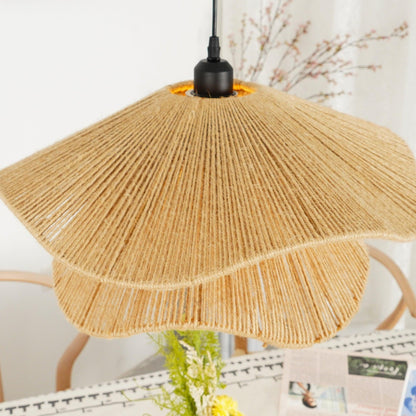 Handmade Straw Hat Pendant Lamp