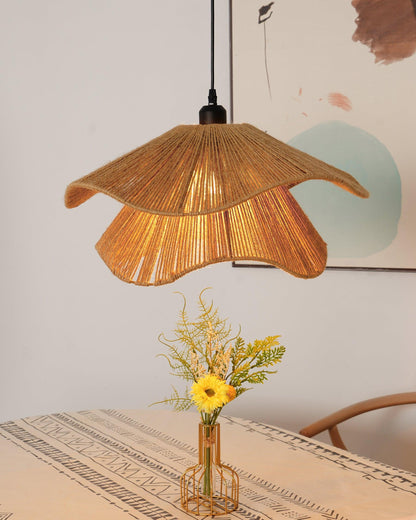 Handmade Straw Hat Pendant Lamp