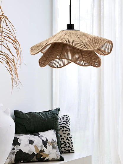 Handmade Straw Hat Pendant Lamp