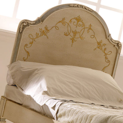 Handpainted Carved Louis Reproduction Single Bed