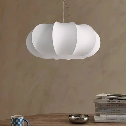 Oblate Silk Hanging light Pendant Lamp