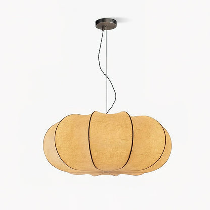 Oblate Silk Hanging light Pendant Lamp