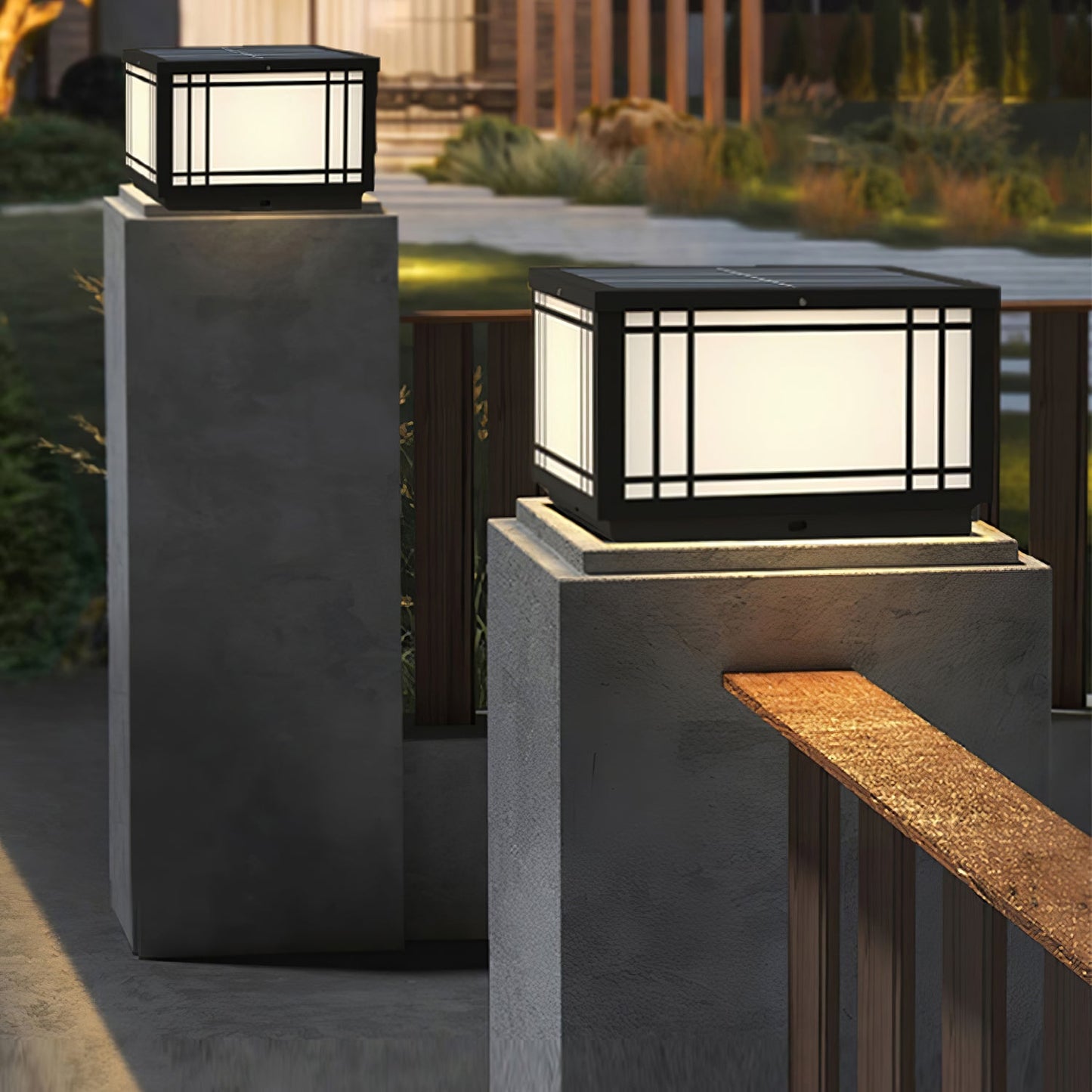 Harrison Solar Cube Garden light Outdoor Lamp