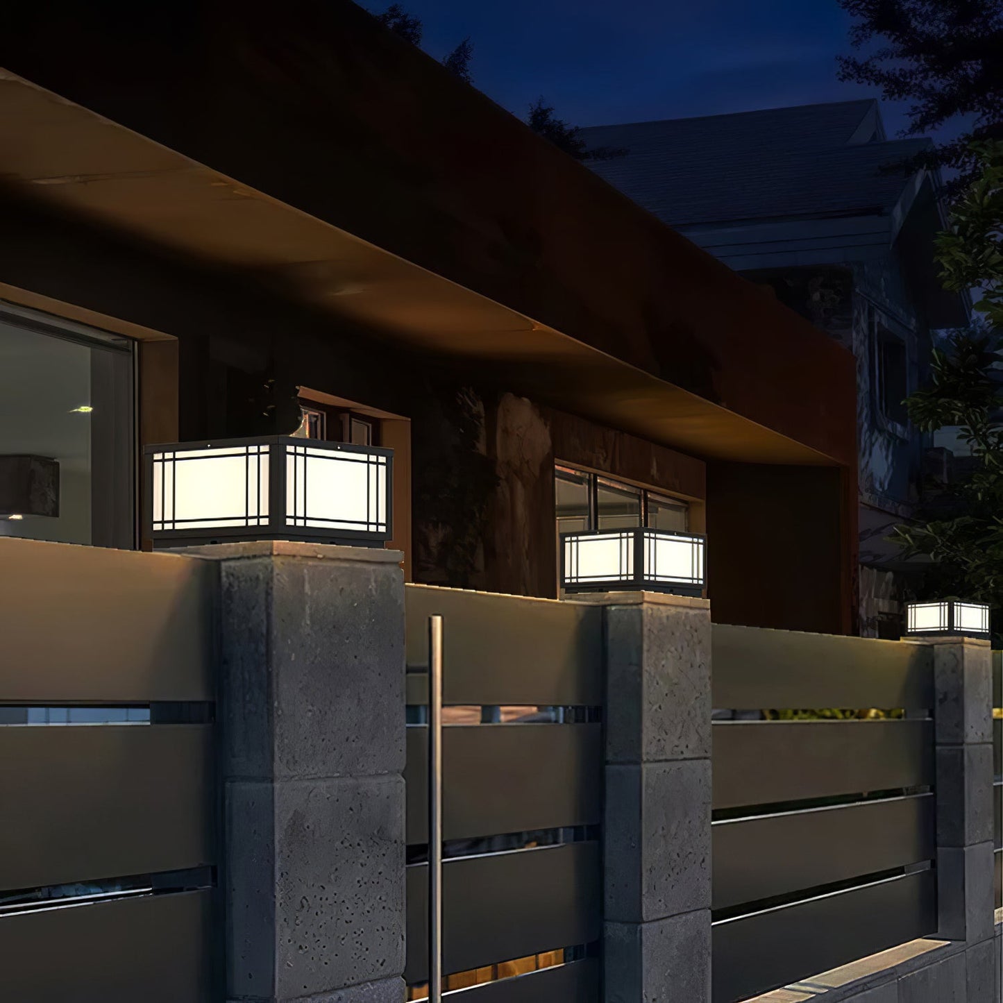 Harrison Solar Cube Garden light Outdoor Lamp