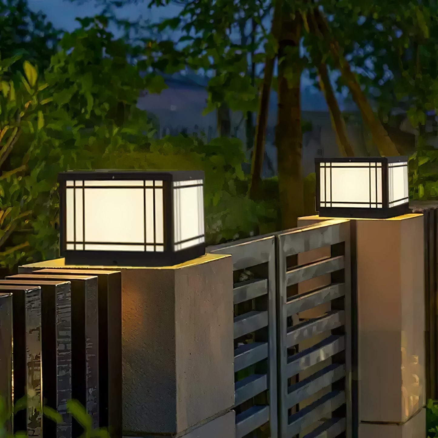 Harrison Solar Cube Garden light Outdoor Lamp