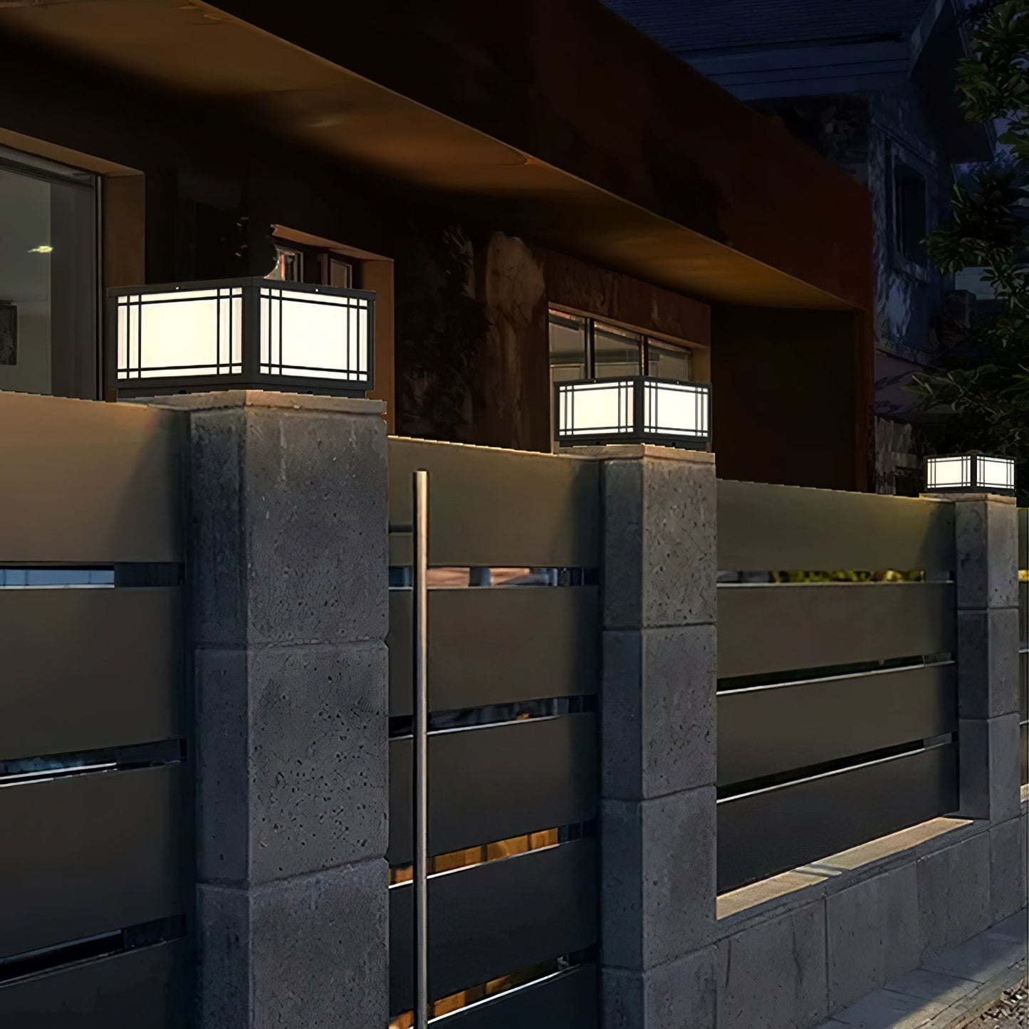 Harrison Solar Cube Garden light Outdoor Lamp