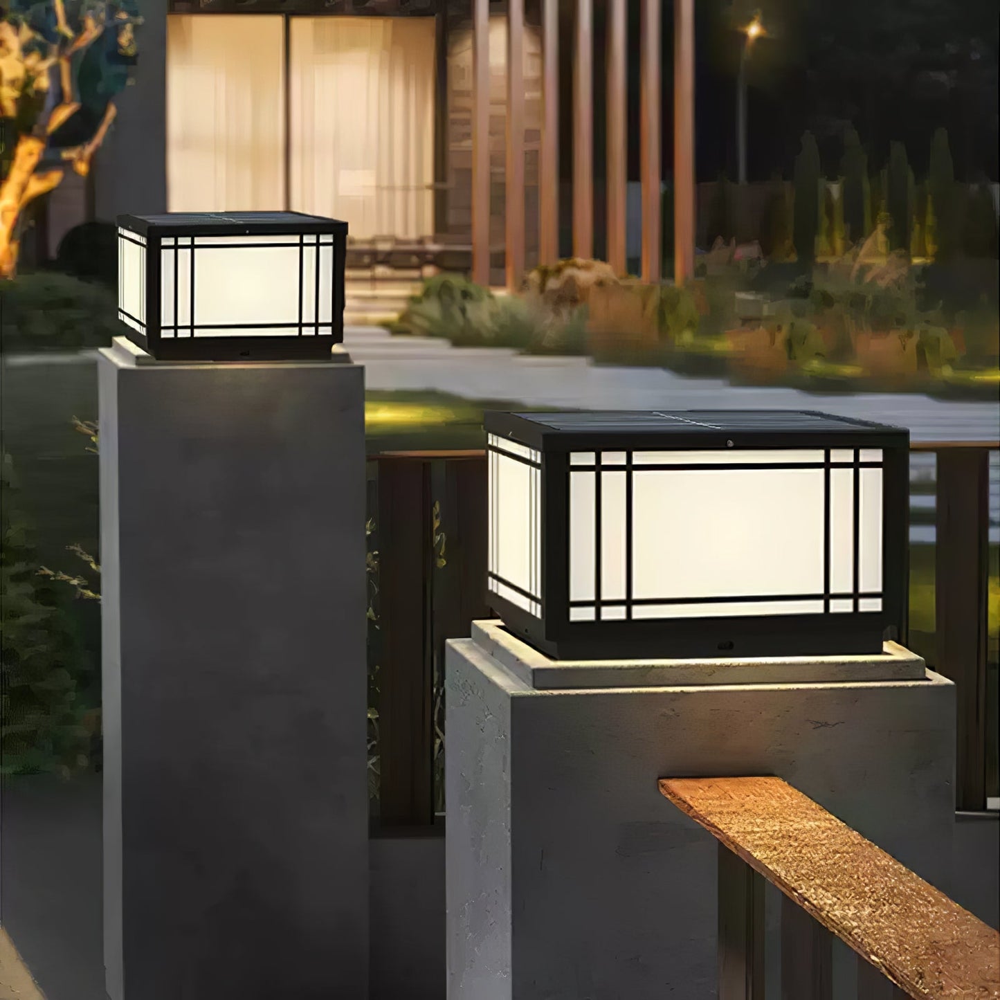 Harrison Solar Cube Garden light Outdoor Lamp