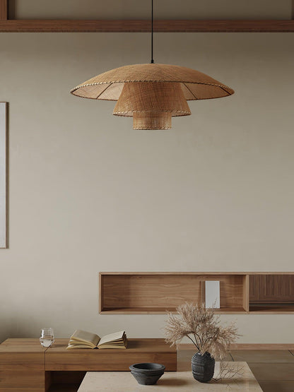 Hat Weave Rattan Droplight Pendant Lamp