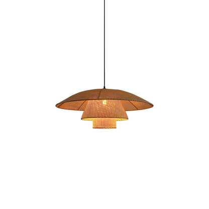 Hat Weave Rattan Droplight Pendant Lamp