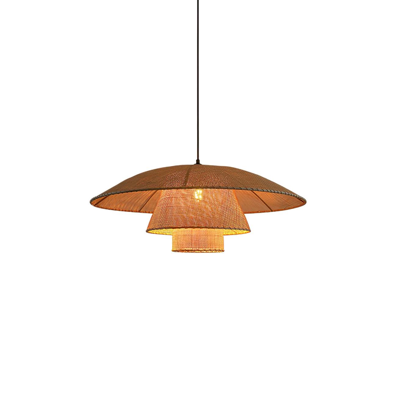 Hat Weave Rattan Droplight Pendant Lamp