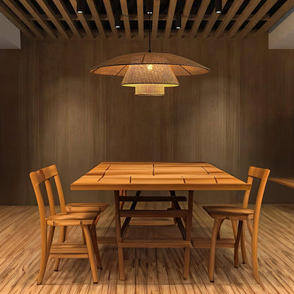 Hat Weave Rattan Droplight Pendant Lamp