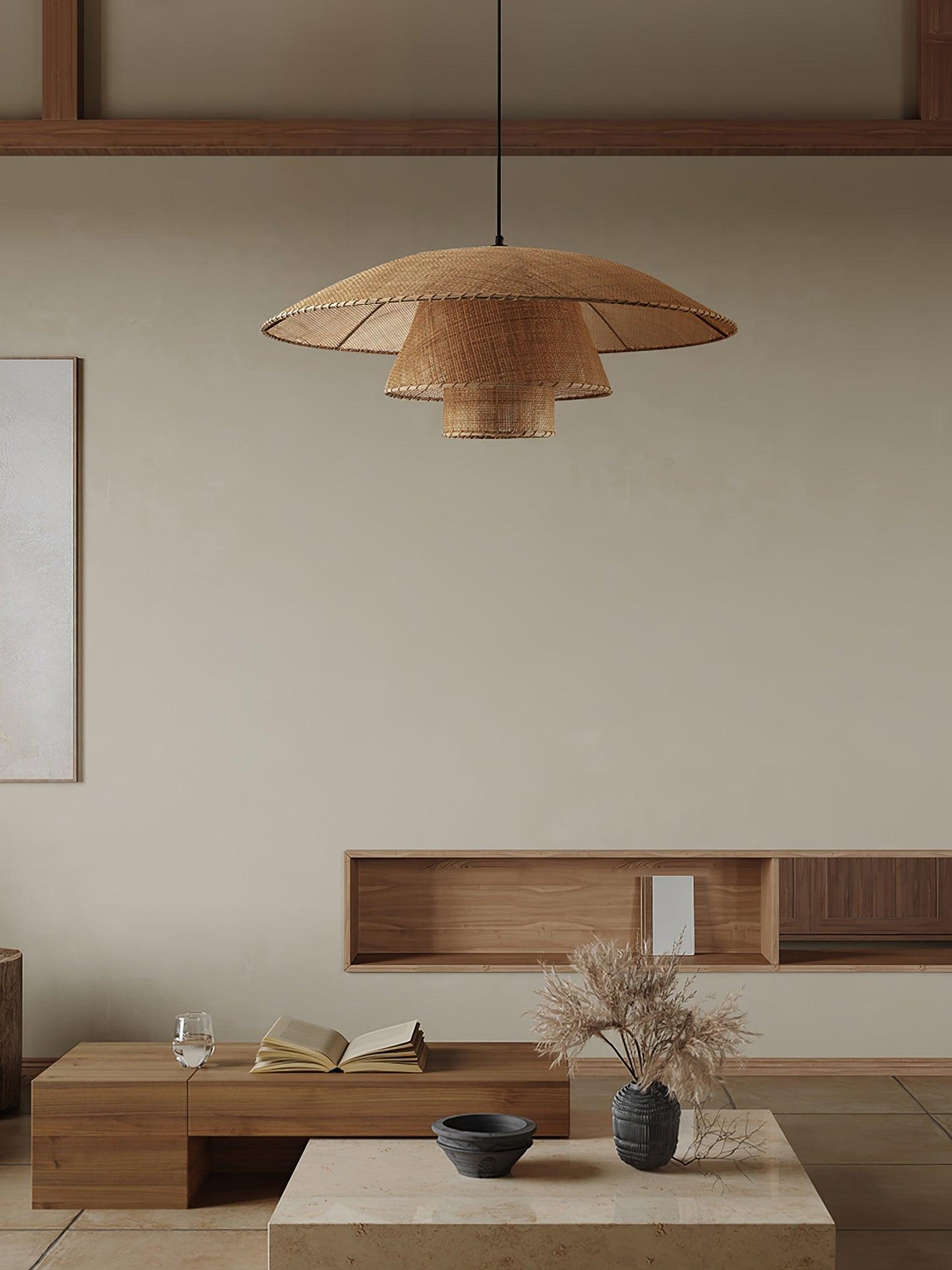 Hat Weave Rattan Droplight Pendant Lamp