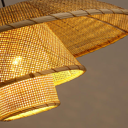 Hat Weave Rattan Droplight Pendant Lamp