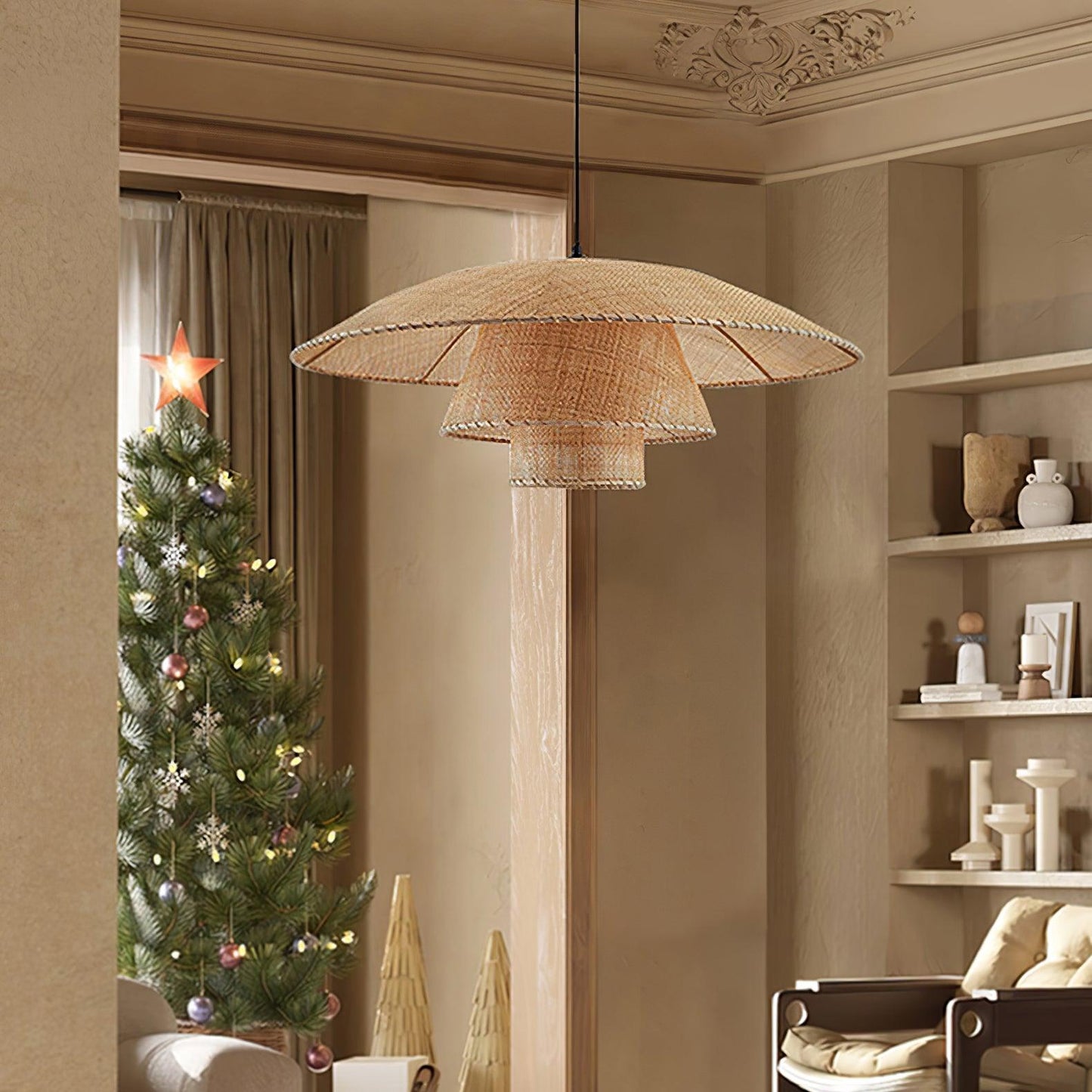 Hat Weave Rattan Droplight Pendant Lamp