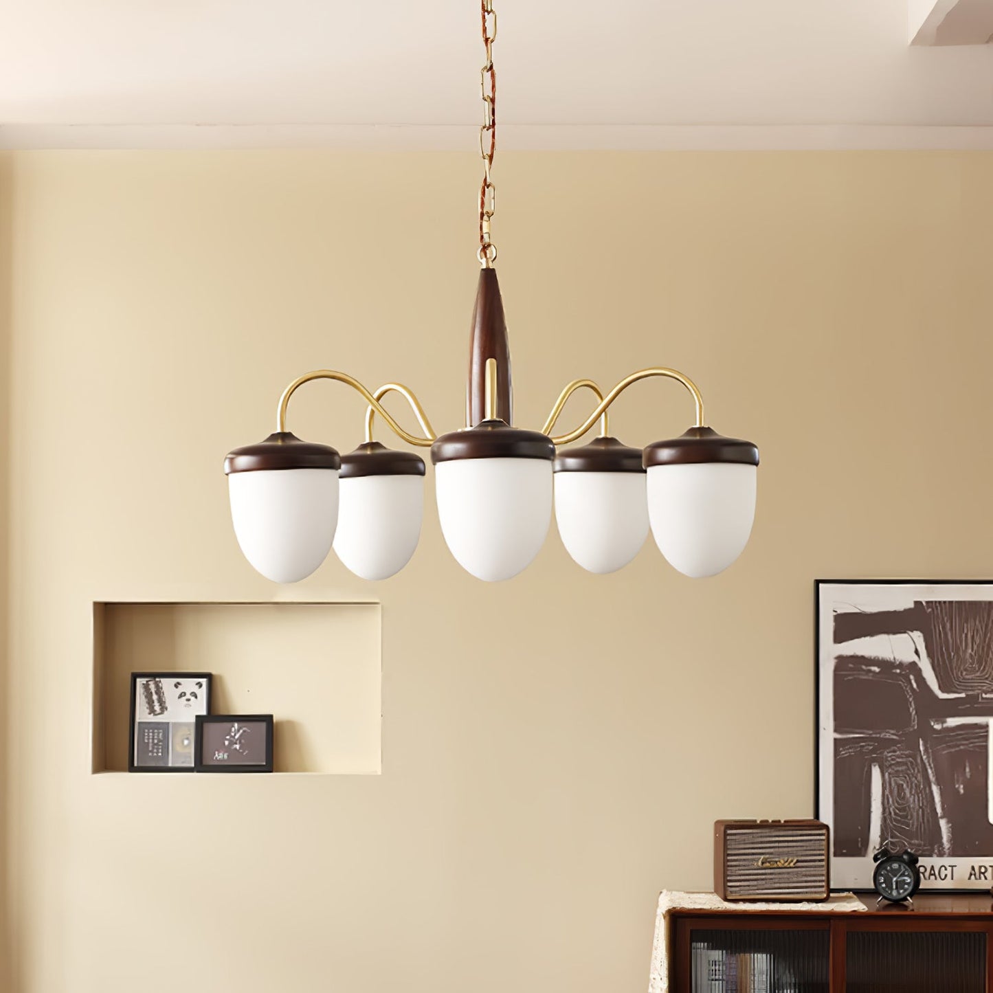 Hazelnut Branch Gasolier Chandelier