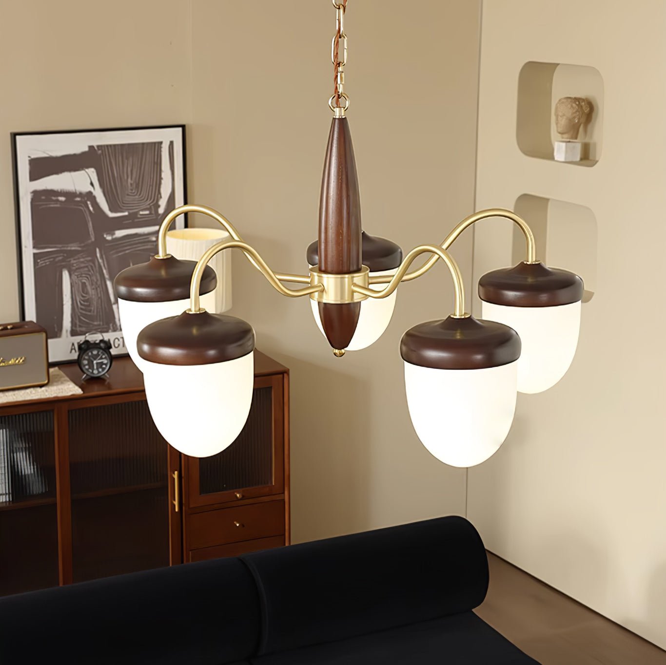 Hazelnut Branch Gasolier Chandelier