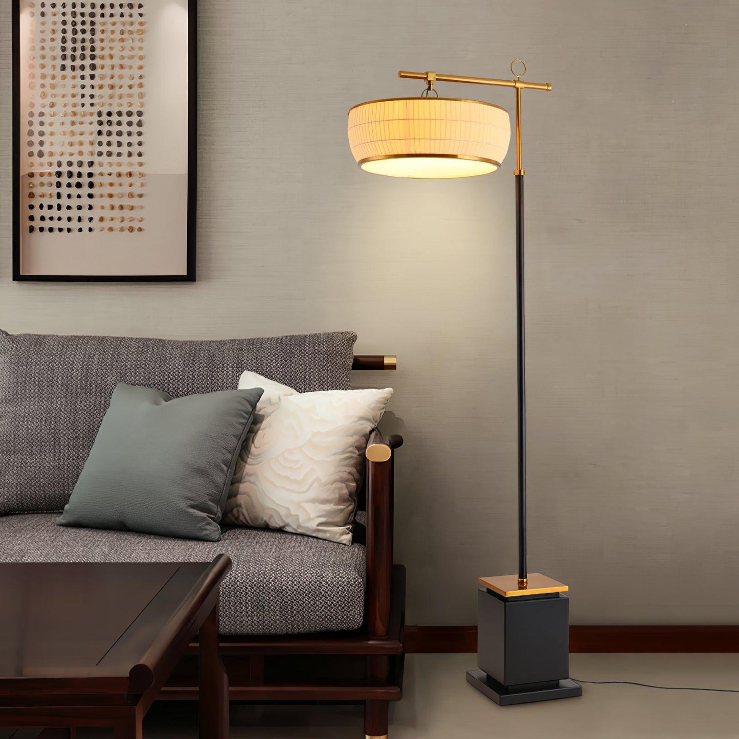 Hejun Fabric Accent Lamp Floor Lamp