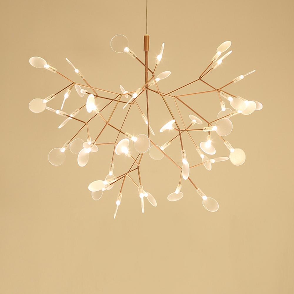 Rose Gold Firefly LED Crown Chandelier