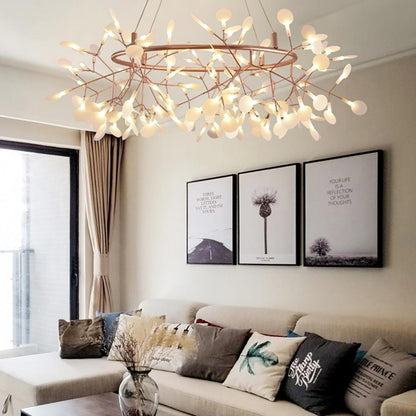 Rose Gold Firefly LED Crown Chandelier