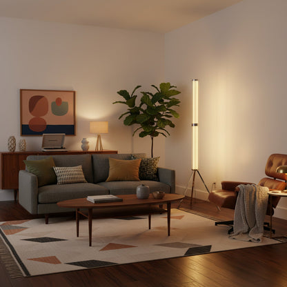 Hexagonal Glass Floor Lamp