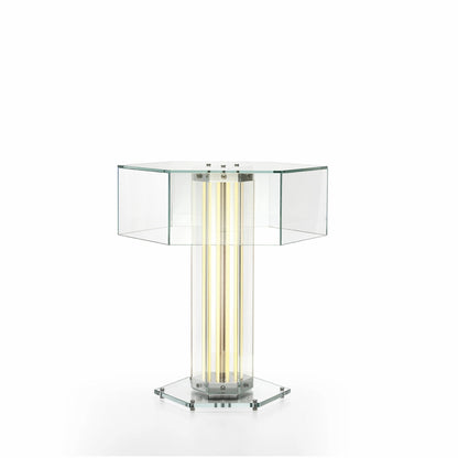 Hexagonal Glass Table Lamp