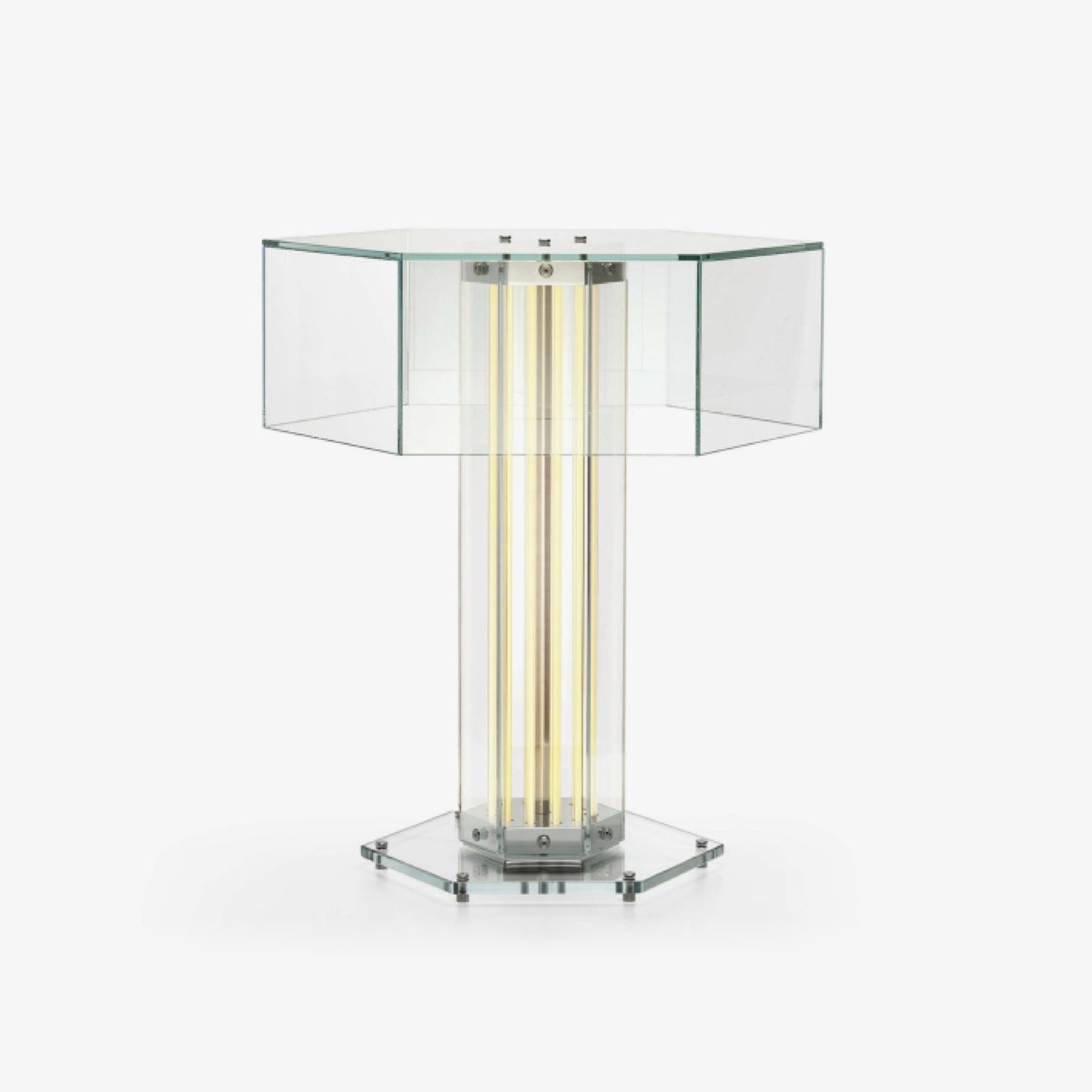 Hexagonal Glass Table Lamp