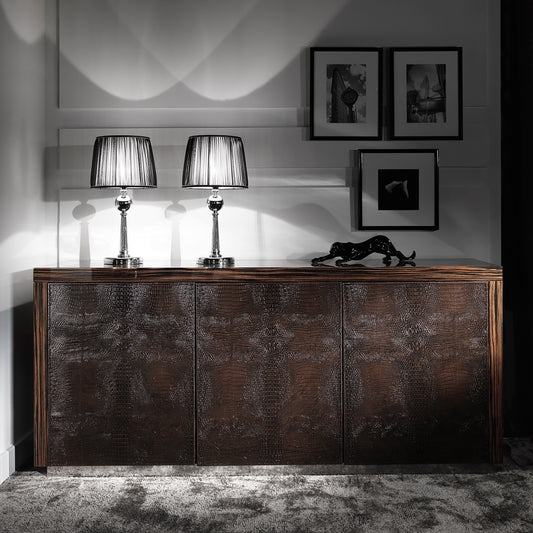 High End Embossed Leather Veneered Buffet