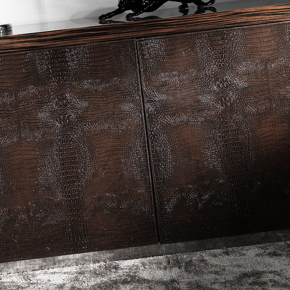 High End Embossed Leather Veneered Buffet