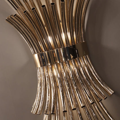High End Contemporary Gold Plated Large Designer Wall Light