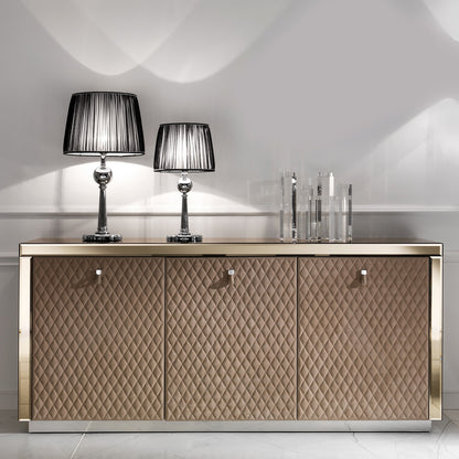 Designer Bronze Mirrored Glass Sideboard