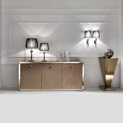 Designer Bronze Mirrored Glass Sideboard