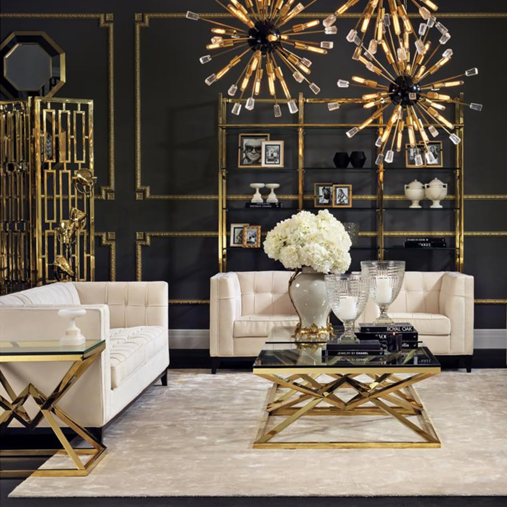 Gold Contemporary Folding Screen