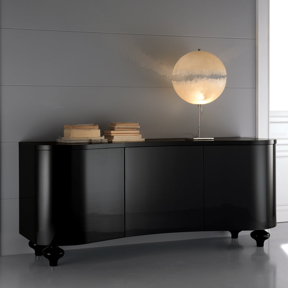 High End Designer Italian Black Buffet Sideboard