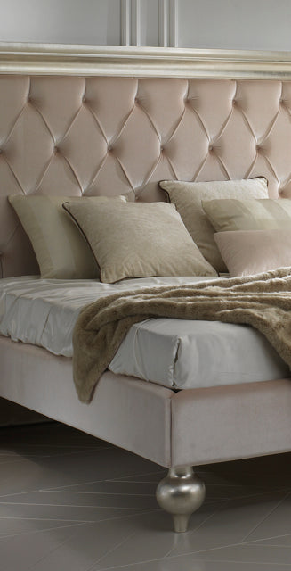 High End Designer Italian Extended Headboard Bed