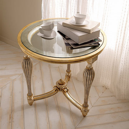 High End Designer Italian Round Glass Side Table