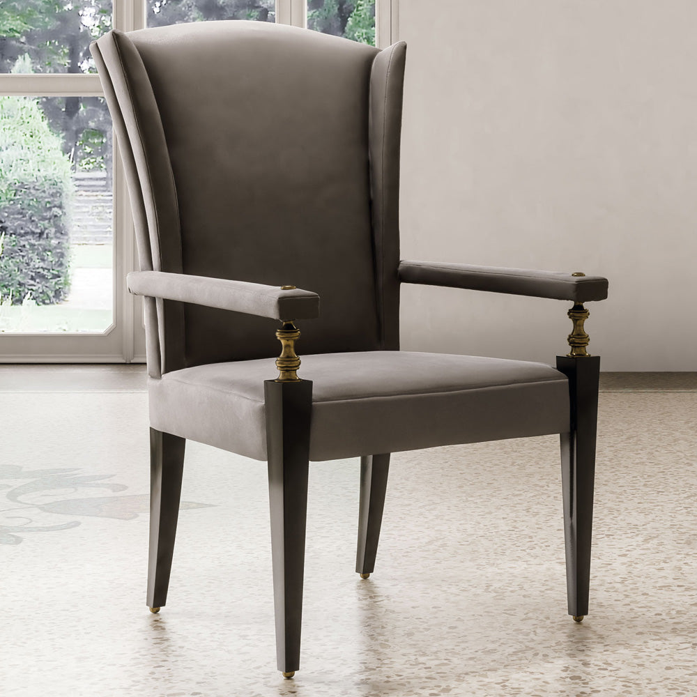 High End Designer Nubuck Italian Dining Chair