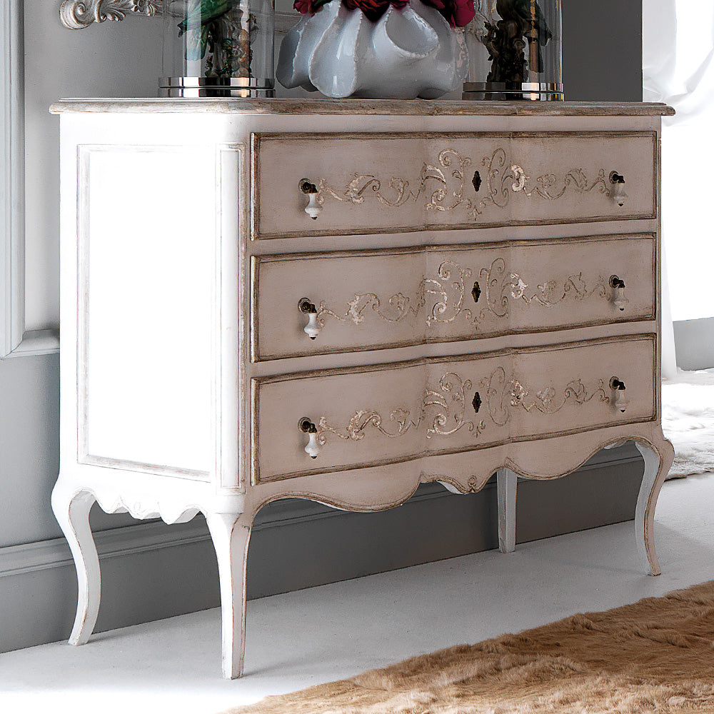 High End Italian Chest of Drawers and Mirror Set