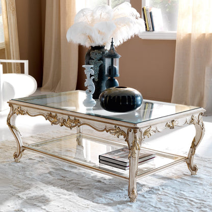 High End Italian Designer Glass Coffee Table