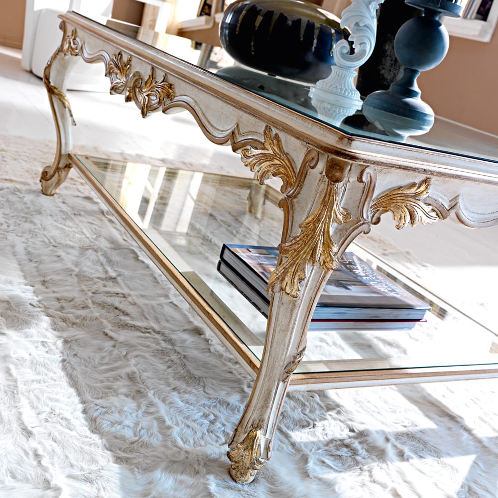 High End Italian Designer Glass Coffee Table