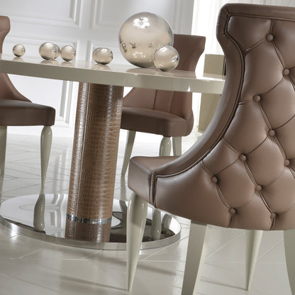 High End Designer Leather Dining Chair